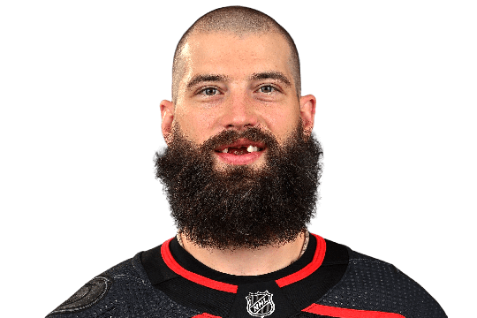 Brent Burns' hilariously terrifying NHL headshot; he's now more