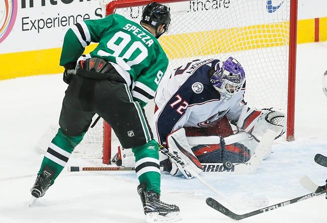 Hockey News Dubois Gets Go ahead Goal Blue Jackets Beat Stars 2 1