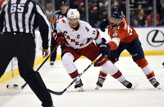 Hockey News - Dzingel nets 2, Hurricanes top Panthers 6-3 for 4th straight