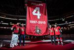 Chris Phillips has his No. 4 raised to rafters by Ottawa Senators