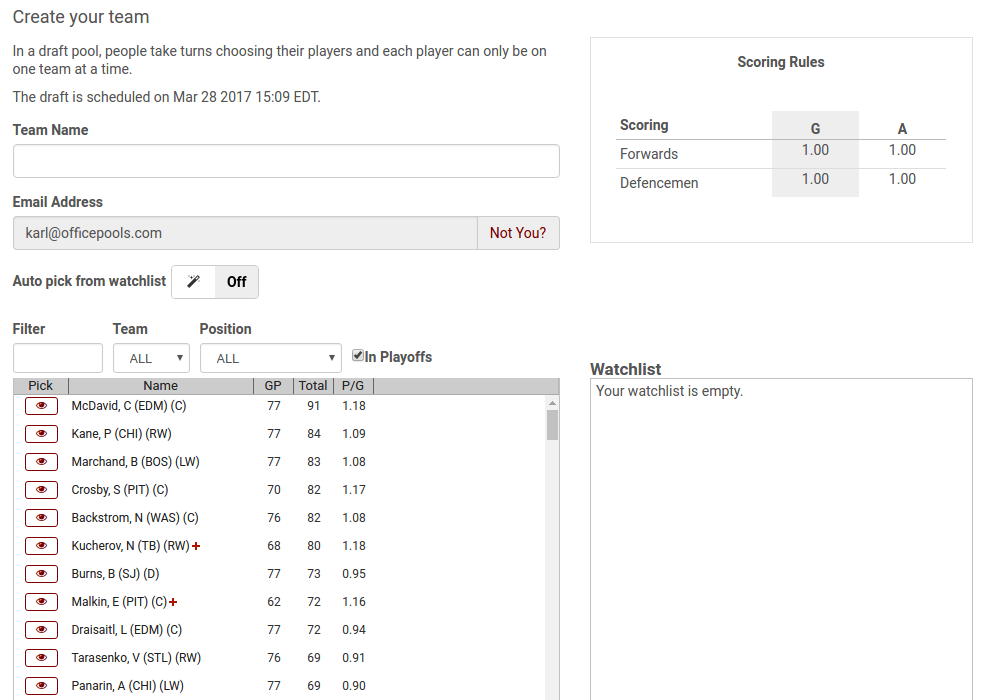 View Your Team